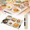 Faltbare elektrische Warmhalteplatte Silikon-Heizmatte für Lebensmittel Flexible Heizplatte Hält Mahlzeiten warm Perfekt für Familienessen Party