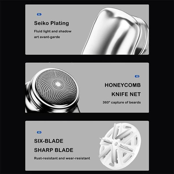 1PC Electric Shaver Men's Rechargeable Mini Portable Cordless Razor Face  Beard Electric Mini Travel Razor