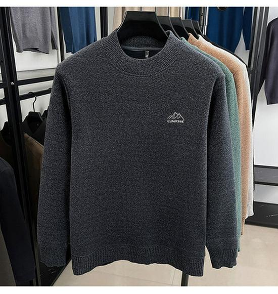 Men's Velvet Thick Winter Knit Chenille High-Collar Sweater