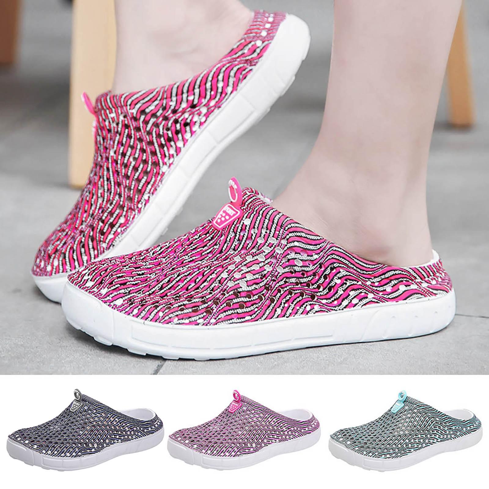 

Женские пляжные сандалии, повседневные дышащие тапочки, обувь на плоской подошве