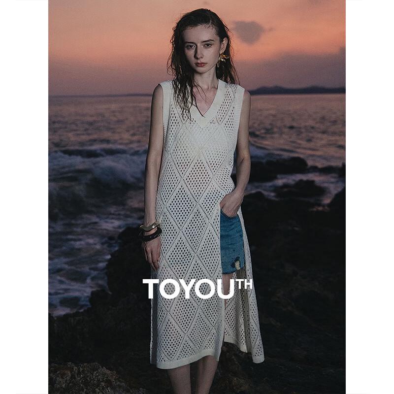 

Women s Linen-Blend Knit Maxi Dress with Slit & Cutout M