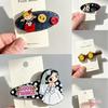 Korean Apple Girl Denim Oval Hair Clip for Dogs