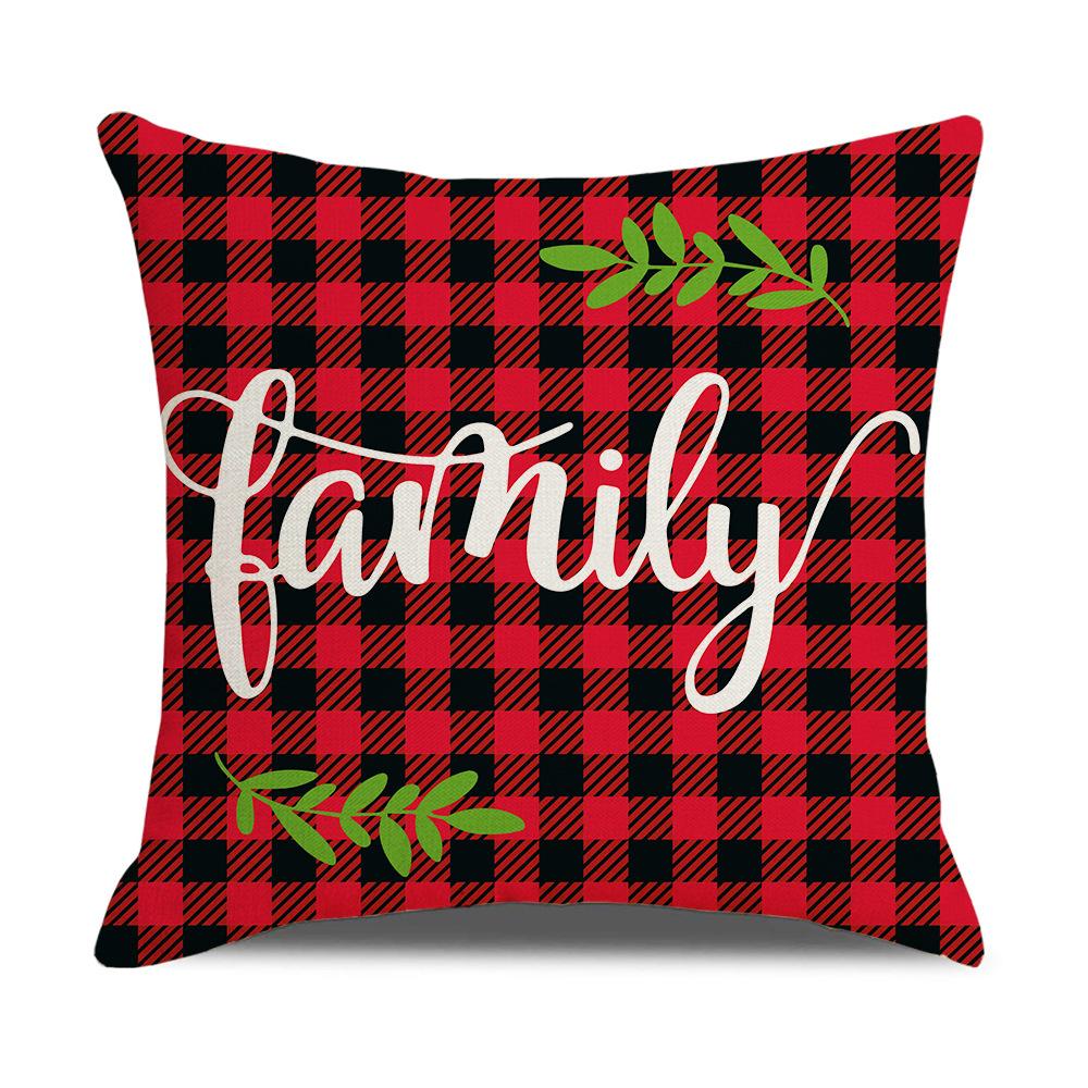 Christmas Simple Print Series Linen Pillows Home Sofa Cushions Office Pillow Covers