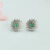 Earrings Natural Burma Jade Earrings Natural Stone Myanmar Jade Blue Jadeite Earrings for Women