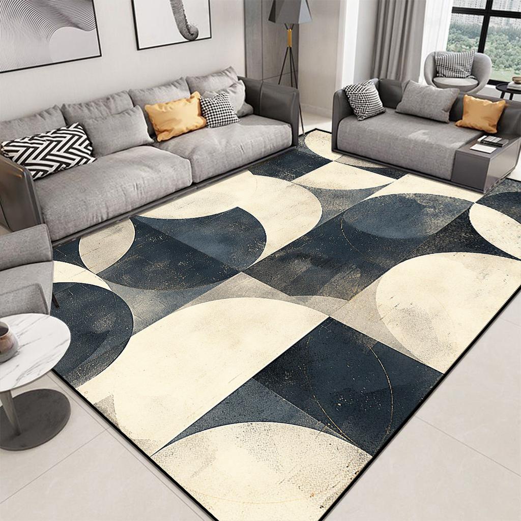 Nordic Geometric Large Area Carpets for Living Room Decoration Modern Luxury Sofa Table Rugs Bedroom Non-slip Floor Mat Washable