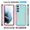 Anti-Glare Back Cover Case for Samsung Galaxy S23 FE S22 Ultra 5G S21 Plus S20 FE S 23 22 20 Dual Layer 2 In 1 Coque Armor Cases