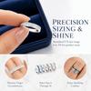 Cubic Zirconia Women's Anxiety Ring Size 6-10 Rotatable Anxiety Relief Ring  Wedding Promise