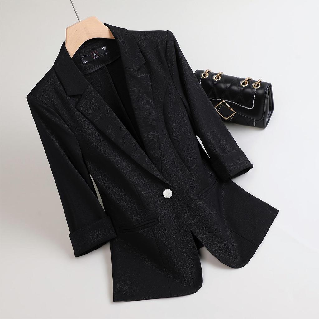 2026 Spring/Summer Women's Mid-Sleeve Blazer - Slim Fit, Professional Formal Workwear