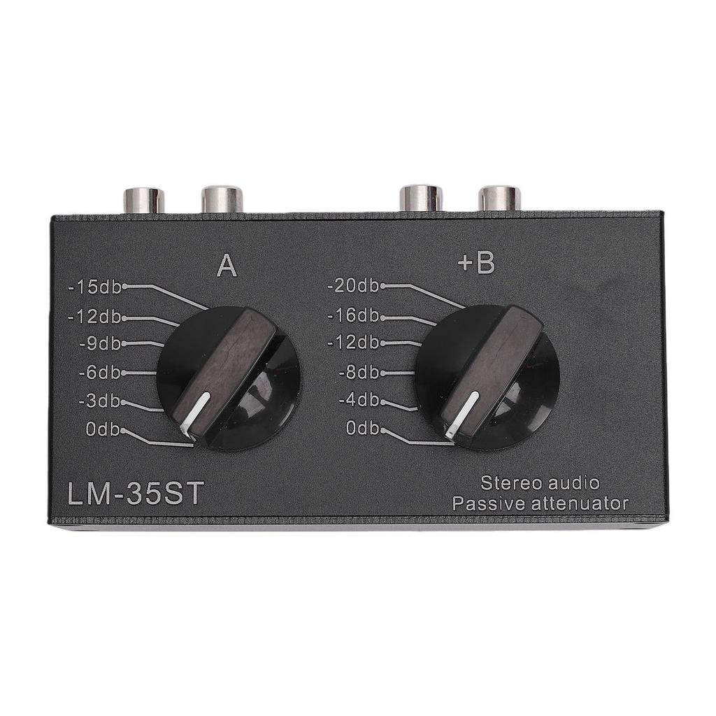 Stereo Sound Passive Attenuator Dual Channel High Levels to Low Levels 6 Switch Mode 3.5mm AV Interface Adjustable