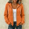 Damen Casual Locker Geschnittene Kapuzenjacke mit Reißverschluss und Blumigem Pailletten-Print