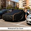 190t Polyester Car Cover Waterproof Weatherproof Exterior Full Coverage Dust Cover UV Protection Cold Weather Car Snow Cover