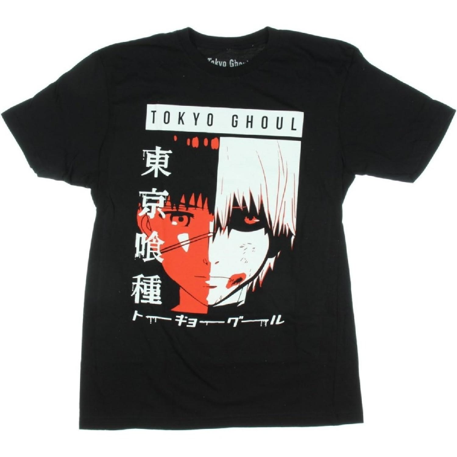 Футболка Токийский Гуль Разделенное Лицо XXXXXL разноцветный