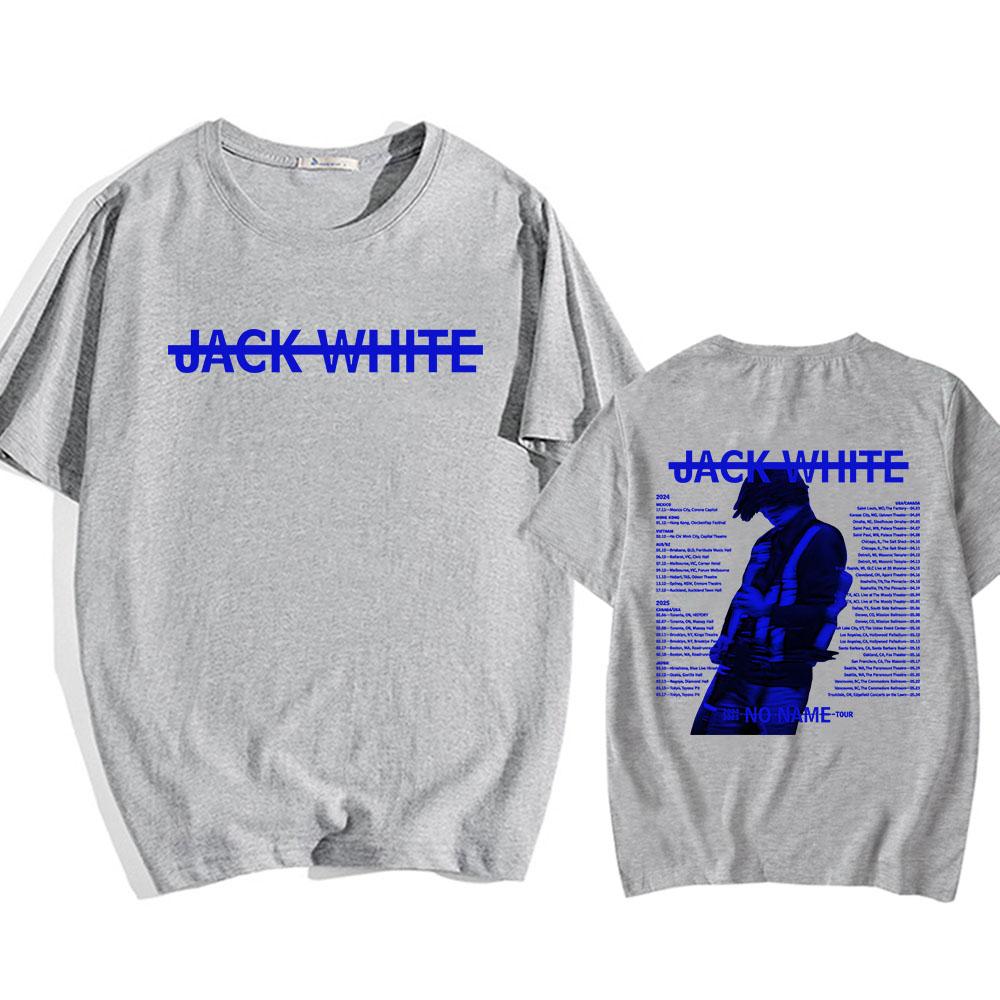 2024-2025 No Name Tour T-shirt Jack White  Singer Printing Tshirts Unisex Cotton High Quality Comfortable Tee-shirt