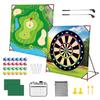 One Set Golf Battle Chipping Game Golf Hitting Mat Sports Activities Putting Practice Toy Swing Training Tool For Home Backyard