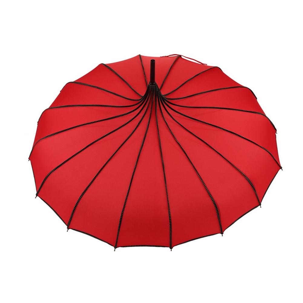 Pagoda Umbrella Vintage Wedding Party Bridal Sun Rain UV Protective Umbrella 16 Bone Pagoda Umbrella Retro Sunshade Umbrella