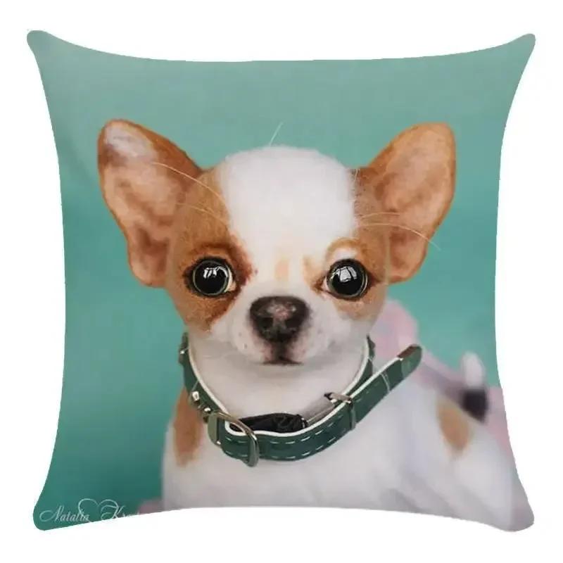 

Роскошная наволочка для домашнего декора, милая наволочка с щенком, чехол для подушки для дивана в гостиной 66x66cm