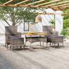 Day and Night - Day and Night Garden Dining Set 5 Pieces Synthetic Rattan Gray Acacia Wood