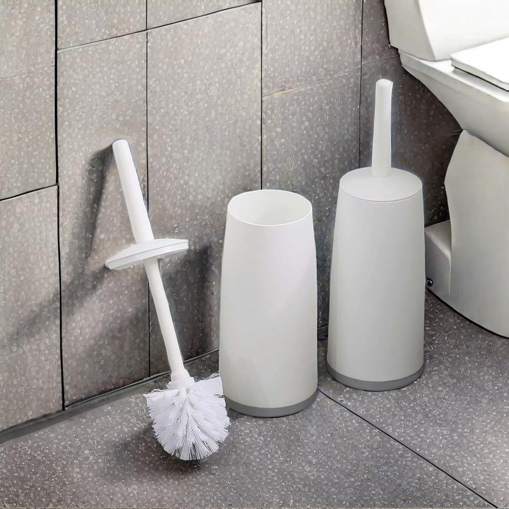 Spritzwassergeschützter Griff Toilettenbürste Mit Ständer Weiche Borsten Kunststoff Toilettenreiniger Badezimmer Toilettenreinigungswerkzeuge