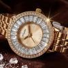 Fashion Ladies Quartz Watch with Sparkling Crystal Stainless Steel Bracelet Wristwatch Elegant Business Dress Watch for Women