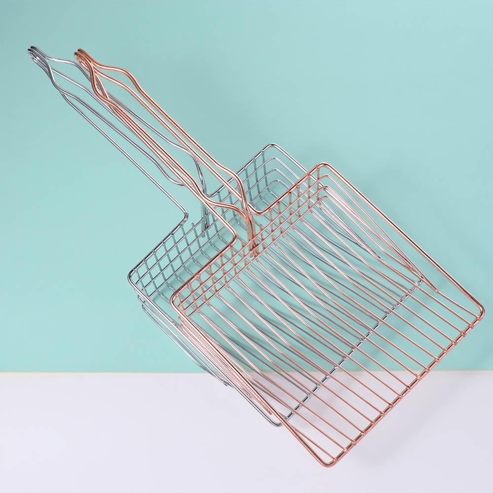 Metal Cat Litter Shovel Long Handle Kitten Litter Sand Shovel Waste Poop Cleaner  Home