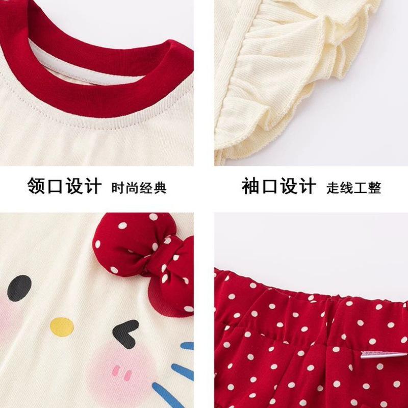 Cute Cartoon Summer Outfit Set For Baby Girls Stylish Two Piece Clothes For Infants And Toddlers Fashionable Seasonal Wear
