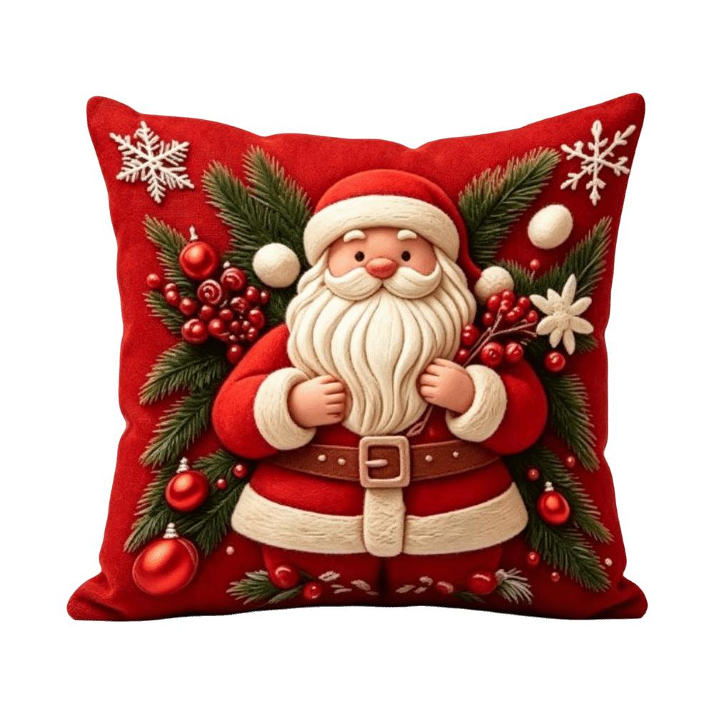 Soft Throw Cushion Case 2D Printed Snowman Pillow Cover Atmosphere Christmas Pillow Covers Sofa