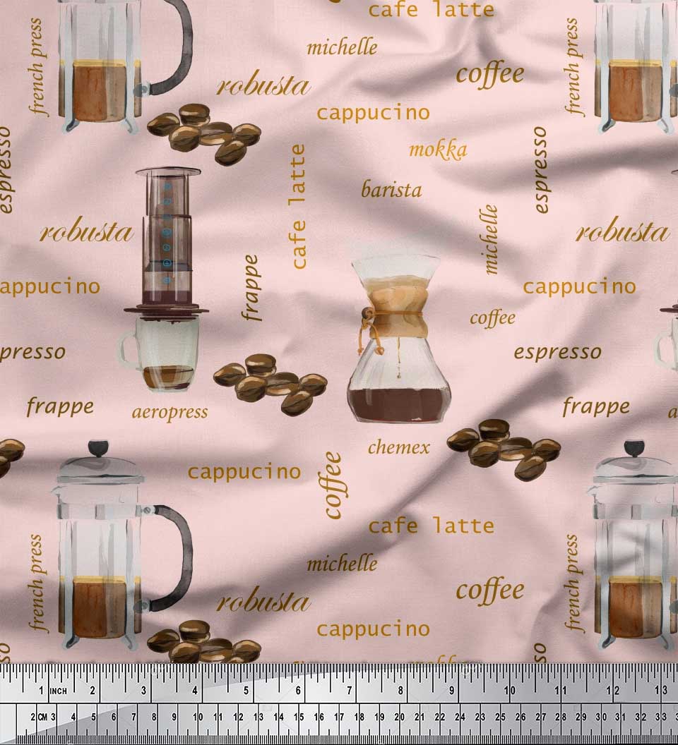 

Soimoi Pink Japan Crepe Satin Тканина для тексту та кавоварки для кухні з принтом 1 метр 42 дюйма 42 Inch Wide - Poly Crepe рожевий