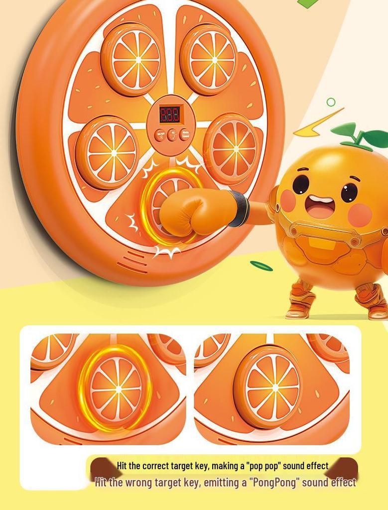 Smart Bluetooth Fruit-Themed Boxing Wall Trainer for Kids