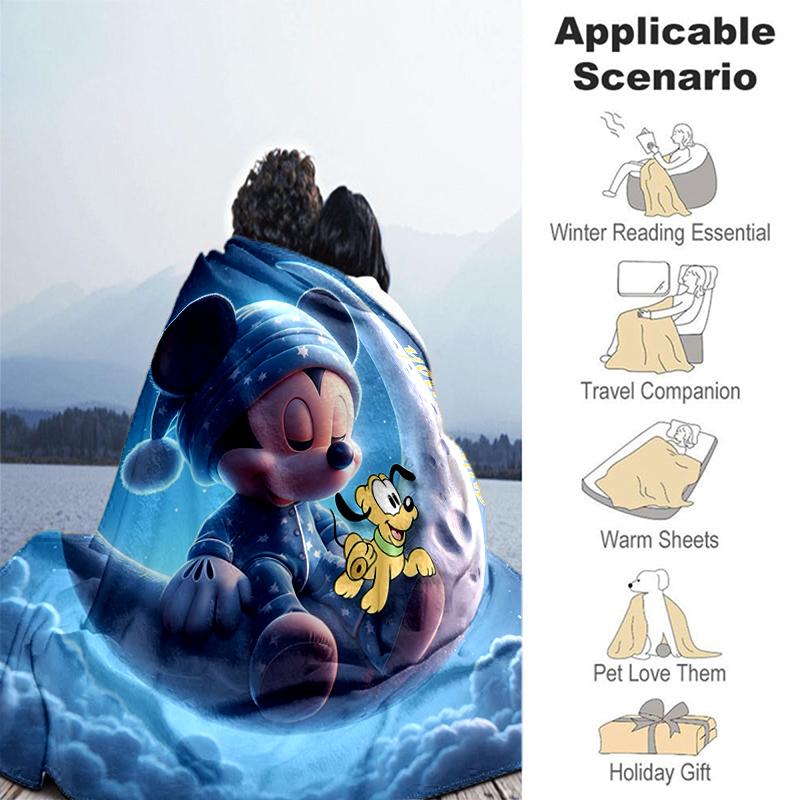 Customiz Name Personality Mickey Blanket Soft &Warm Sofa Office Bed Travel Lunch Break Blanket, Gift Suitable All Seasons