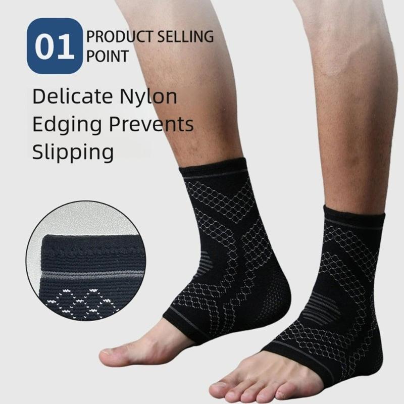 Breathable Comfort Ankle Brace Ankle Compression Sock Sleeves Support For Long Wear During Sports Activity Flexible Fit