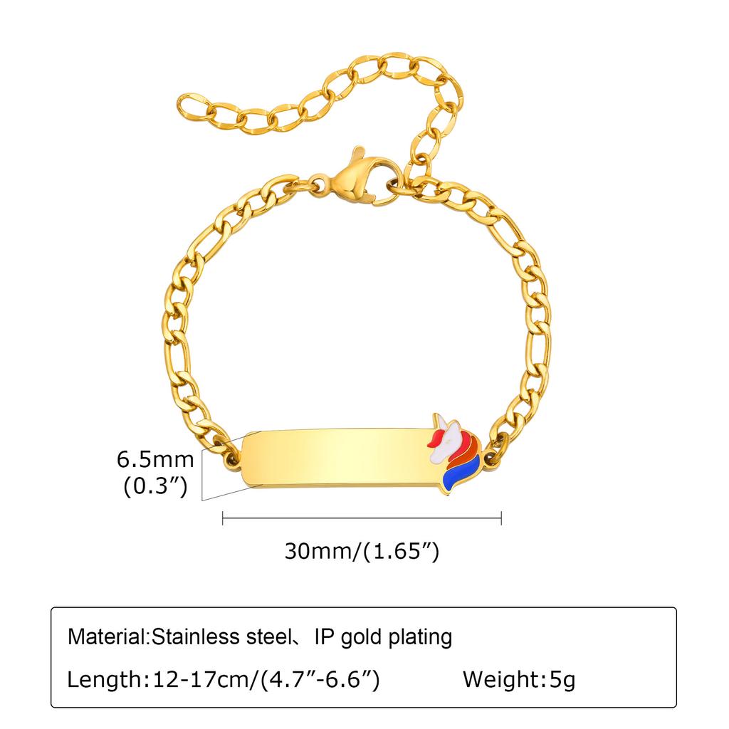 Name Free Customized Bracelet for Baby,Cute Birthday Anniversary Personalized Info Customization Bracelets,Link Chain Bracelet