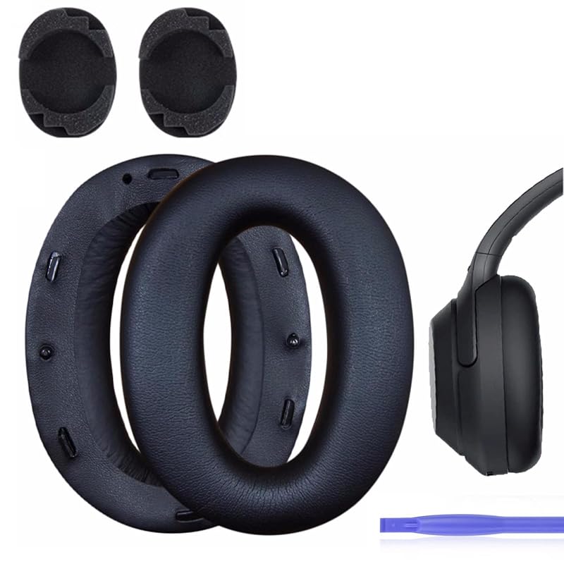 

WH1000XM2 Ear Pads Replacement Soundproof Ear Pads Sony WH-1000XM2, Compatible with MDR-1000X wireless noise reduction headphones - with soundproofing