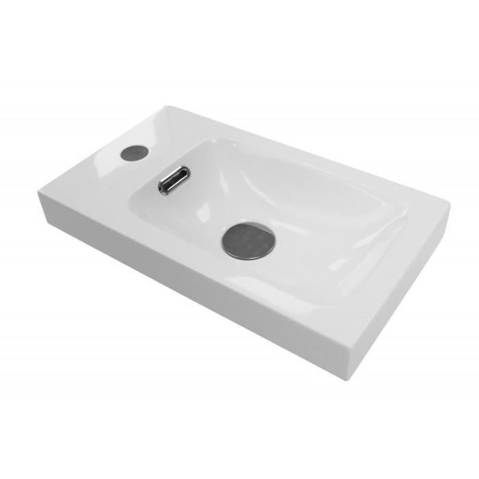 White Resin Hand Basin Ref. MTC 1028 Dimension 41.5 X 23 X 5 Cm