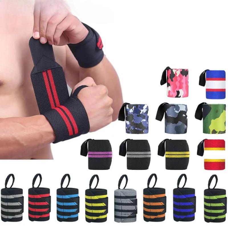 Weight Lifting Wristband Elastic Breathable Wrist Wraps Bandage Gym Fitness Weightlifting Powerlifting Wrist Brace Support Strap