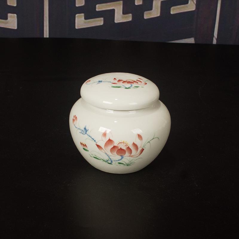 Airtight Blue & White Porcelain Ceramic Honey Jar with Twist-on Silicone Lid