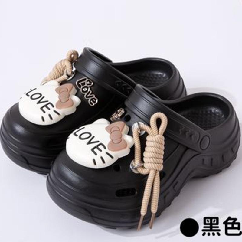 New hole shoes women's indoor and outdoor stepping on shit feeling comfortable and breathable eva slippers thick-soled slippers wholesale