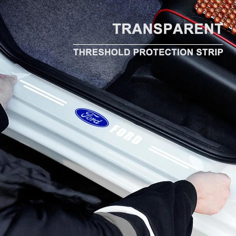 Car Sticker Car Accessories Transparent Car Threshold Protection Sticker For Ford Focus 2 3 Mondeo Fiesta Kuga Ranger Escort Exp
