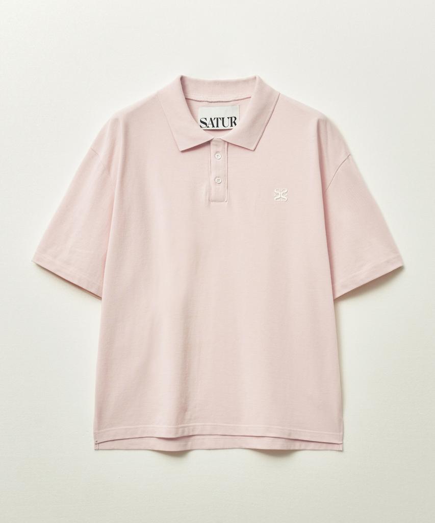 Seteo Basic Pique Polo Short Sleeve T-Shirt Pink