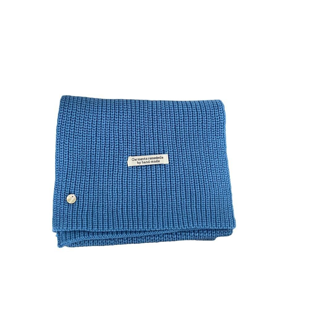 New Korean version knitted scarf imitation cashmere couple solid color multi-color women autumn and winter thickened warm atmosphere