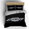 Los Angeles Kings Logo Design Print Bedding Set Duvet Cover Pillowcases (1* Duvet Cover 2* Pillowcases Do Not Include Comforter)