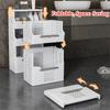 Foldable Laundry Basket Bathroom Multi-layer Clothes Storage Basket Household Storage Shelf Fruit Shelf Rolling Utility Cart