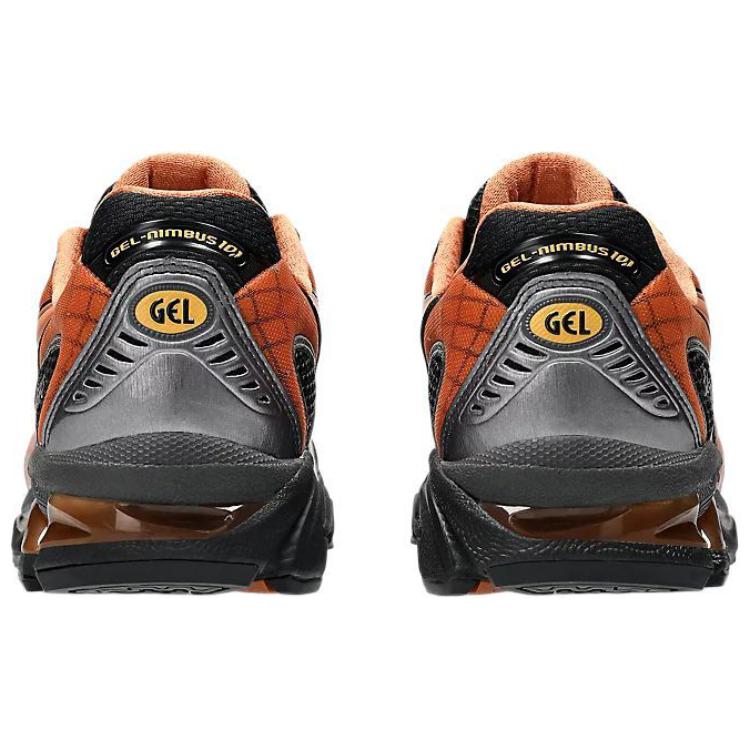 Asics Gel Nimbus 10.1 Black Rust Orange Unisex Sneakers 1203A543-004