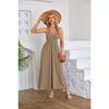 Fashion Sleeveless Party Sexy Dress Women Summer Clothing Backless Solid V-neck Loose Casual Dress Office Lady Elegant Pleated A-line Dresses 1077