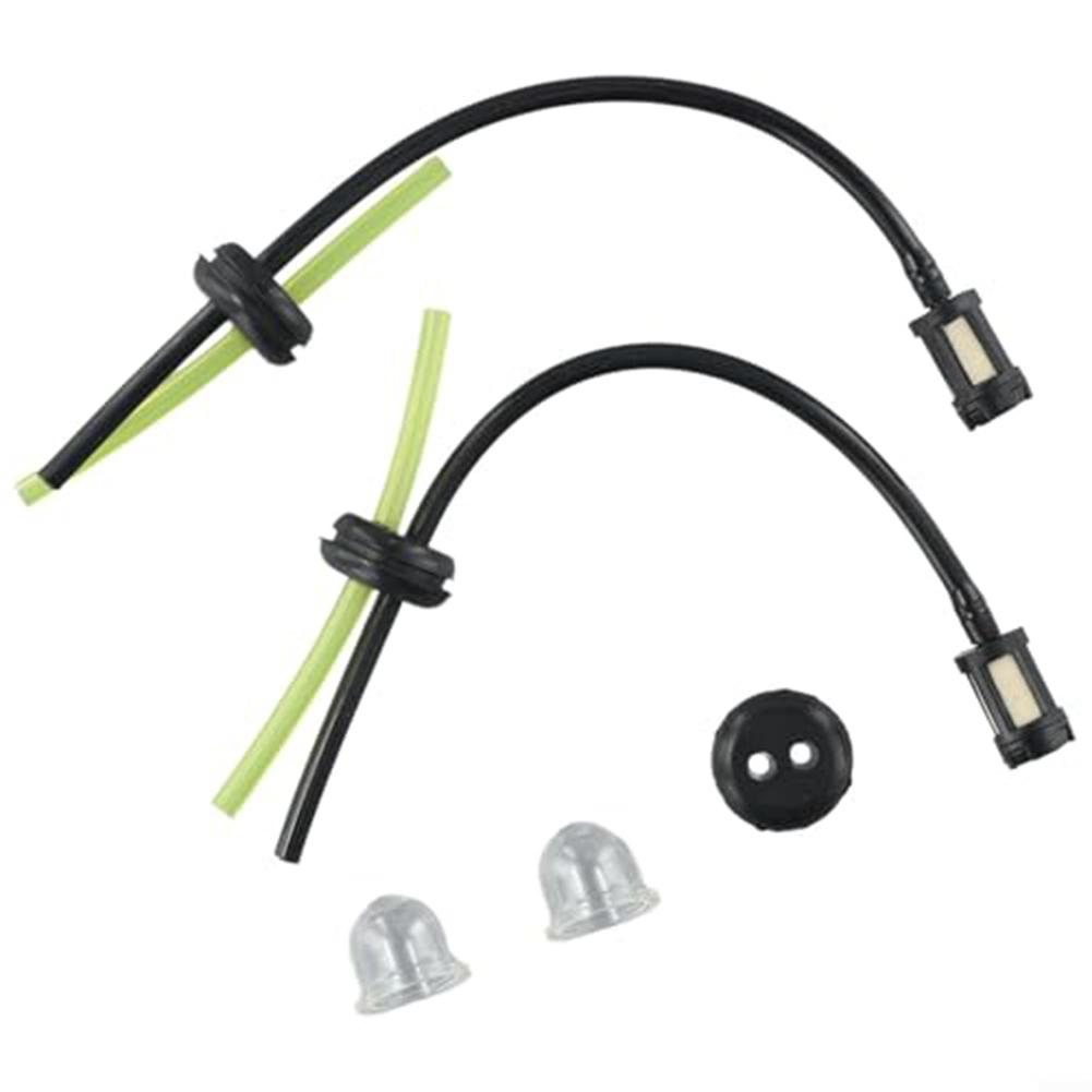 5/10 Set Fuel Filter Fuel Hose Seal With Priming Bulbs For Brushcutter Hedge Trimmer Garden Lawn Mower Accessories