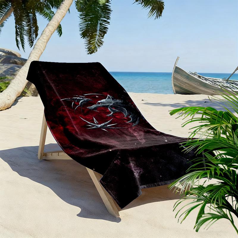 The Witcher's Fury Beach Towel Beach Soft Quick-drying Swim Towel Swim Seaside Travel and Vacation Towels Comfort Outdoor Picnic Beach Mat