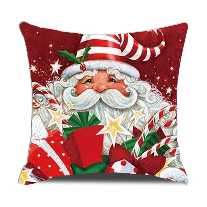 European Christmas Pillow Cushion Creative Home Linen Short Plush Bedside Sofa Pillow Case