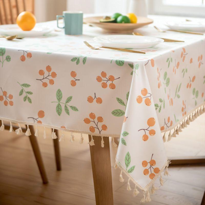 

Водонепроникна скатертина проти нафти проти опіків без миття чохол у сільському стилі невеликий свіжий чайний столик прямокутна скатертина для обіднього столу 80x120cm