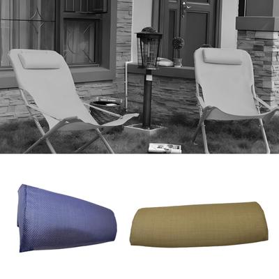 Chaise Lounge Head Pillow Neck Cushion Oxford Cloth Removable with Elastic Band Recliner Headrest Pillow for Folding Chairs