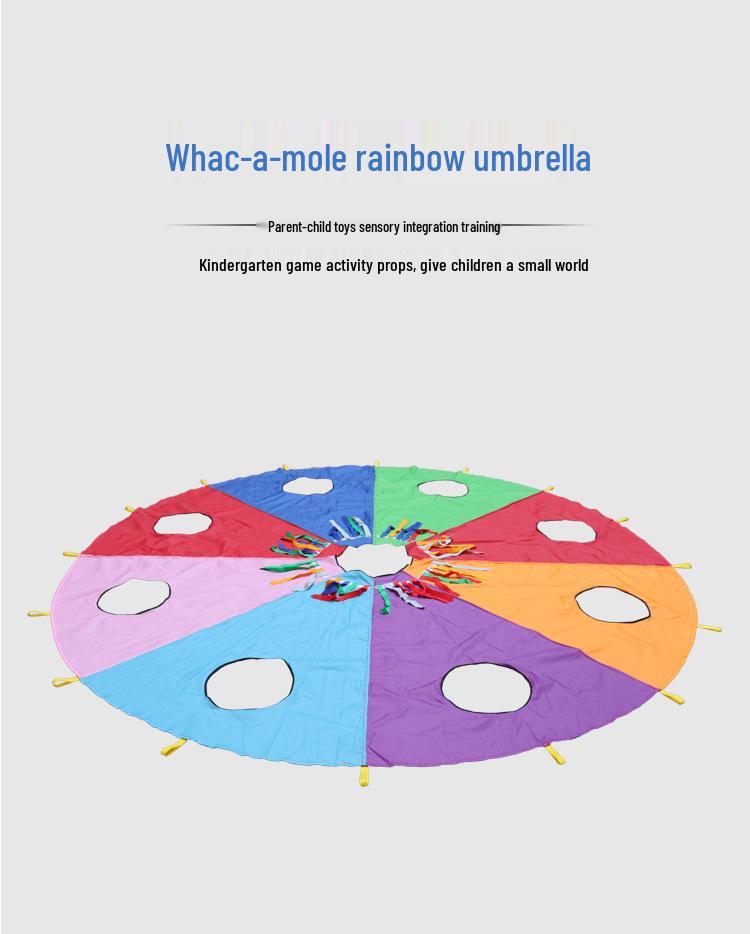 Rainbow Parachute Whack-a-Mole: Early Education Sensory Training for Parent-Child Outdoor Play