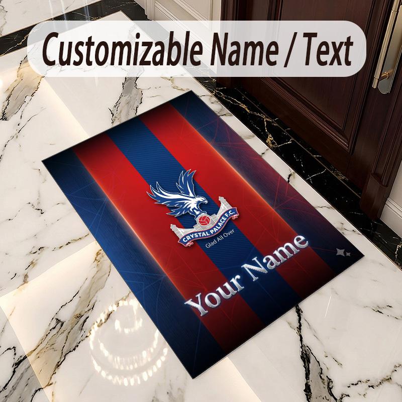 Crystal Velvet Rug Crystal Palace Print Custom Name Text Floor Mat Home Decor